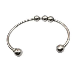 Sterling Artisan Slide Charms Cuff Bracelet Marked 925 Weight 4Oz Size 6.5